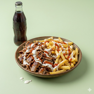 Menu Piatto kebab e patatine