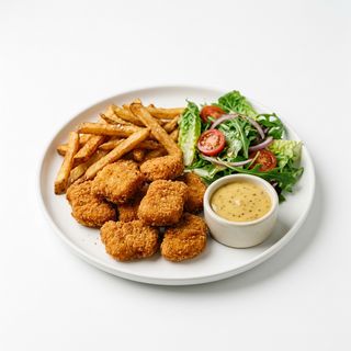 Piatto con chicken nuggets