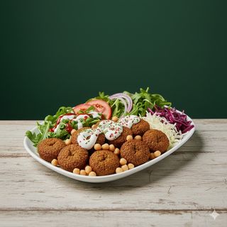 Piatto falafel e verdure