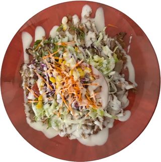 Piatto kebab senza patatine
