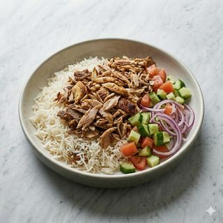 Piatto riso kebab