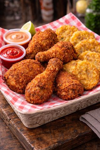 Picapollo - 3 pzzi di pollo accompagnato con 6 pezzi di tostones