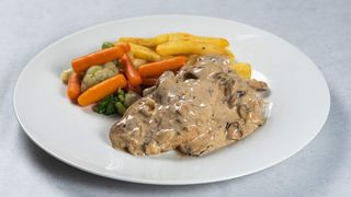 Pileće belo u sosu od pečuraka