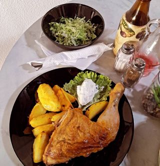 Batak sa karabatkom i pečeni krompir