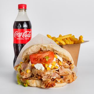 Lepinja Piletina sa krumpirićima i pićem