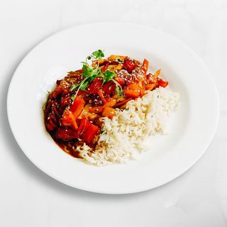 Piletina u slatko-kiselom umaku s rižom