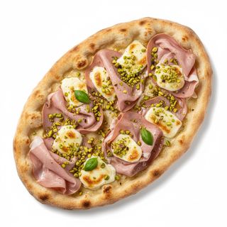 Pinza mortadella, provola, pistacchio