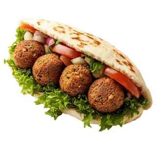 Pão Pita com Falafel