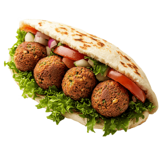 Pão Pita com Falafel