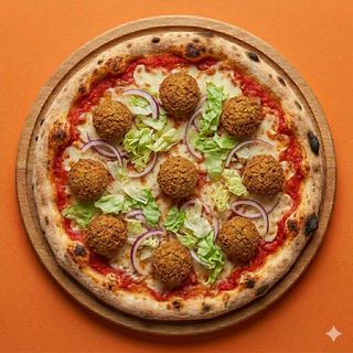 Pizza falafel - vegetariana