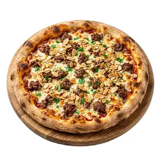 Pizza Macinata (viande hachée et amande)