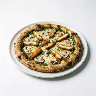 Pizza Méga Poulet Pané Et Champignons