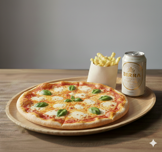 Pizza, patatine e birra