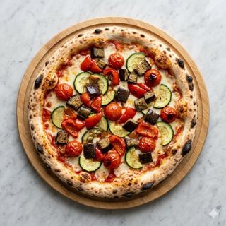 Pizza vegetariana con le verdura di stagione