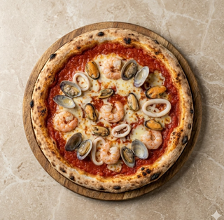 Pizza ai frutti di mare senza glutine