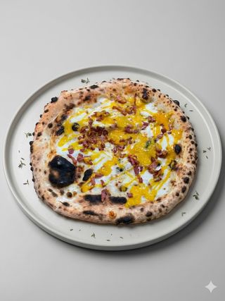 Pizza carbonara