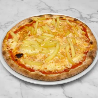 Pizza con patatine