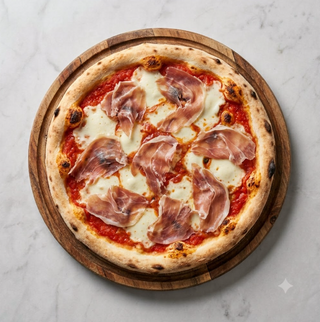 Pizza con il prosciutto