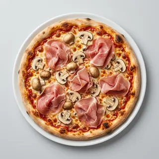 Pizza Méga Jambon Et Champignons