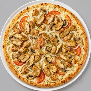 Pizza Méga Chawarma Et Champignons