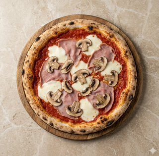 Pizza prosciutto e funghi senza glutine