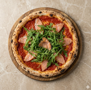Pizza salmone e rucola senza glutine