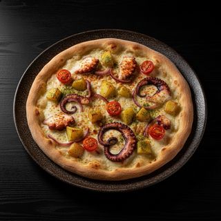 Pizza sottile Bon polpo