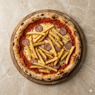 Pizza wustel e patatine senza glutine