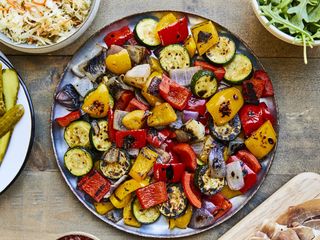 Plat Grillé Aux Légumes Sautés