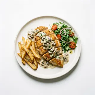 Plat Suprême De Poulet À La Crème Champignon
