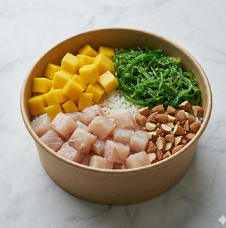 Poke spigola bowl