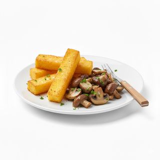 Polenta fritta con porcini