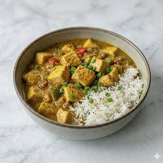 Pollo curry e riso