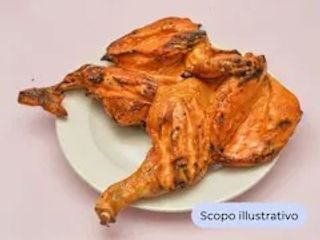 Pollo arrosto con patate fritte