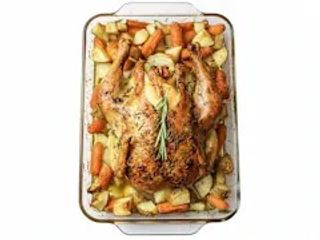 Pollo arrosto con patate al forno