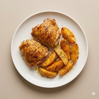 Pollo al forno con patate