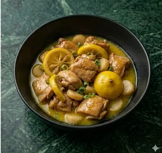 Pollo al limone stufato