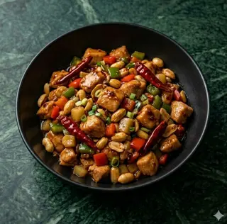 Pollo alla kung bao piccante