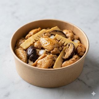 Pollo funghi e bambù