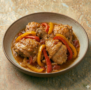 Pollo alla romana con peperoni