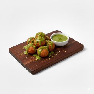 Polpettine e salsa al pistacchio