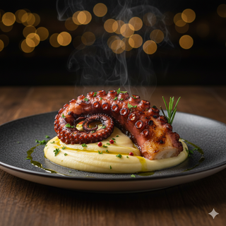 Polpo alla griglia con crema di patate