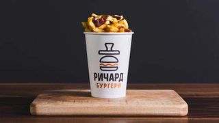 Pomfrit sa cheddar sirom i slaninom