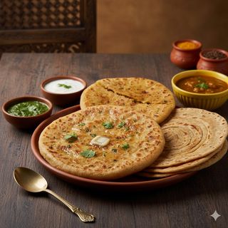 Pratha semplice o aloo o gobhi o piaaz