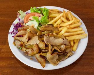 Prato de Kebab de Frango