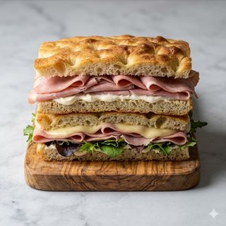 Prosciutto cotto, maionese, scamorza, insalata