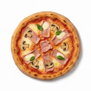 Cotto e funghi