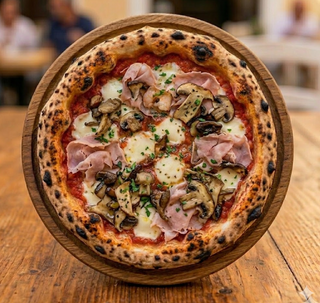 Prosciutto cotto e funghi