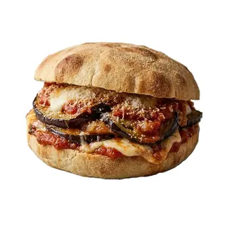 Puccia alla parmigiana di melanzane