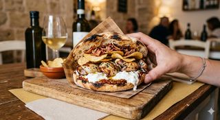 Puccia con seppia arrosto